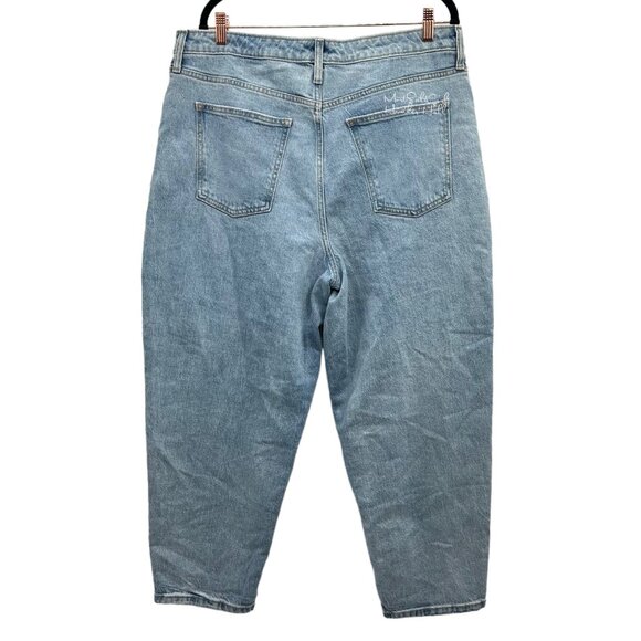 A New Day Vintage Style Ultra High Rise Light Wash Cropped Jeans 16/33R - Picture 3 of 4